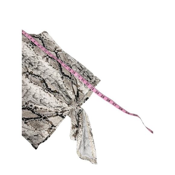 Blu Pepper Boutique Tie Front Lace Trim Tank Top Cami Snake Womens Large New - Picture 6 of 6